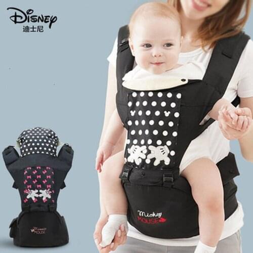 Disney Minnie and Mickey Baby Carrier Newborn Baby Waist Stool Seat Cute Multifunctional Outing Practical Backpack Baby Carrier