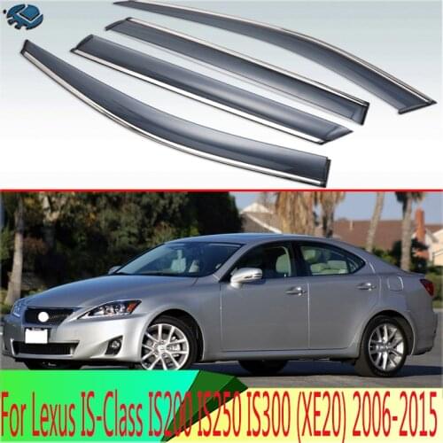 For Lexus IS-Class IS200 IS250 IS300 (XE20) 2006-2015 Car Side Windows Wind Deflectors Windshield Tinted Sun Visors Accessories