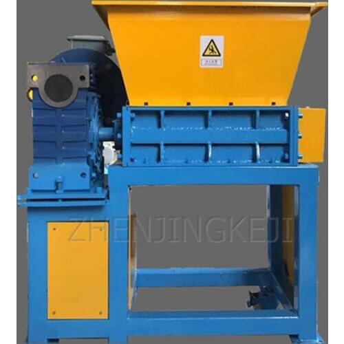 Large Electric Crusher 220V Single Motor Two-axis Universal Tires Plastic Wood Scrap Metal Removable Impact Shredder 7500W