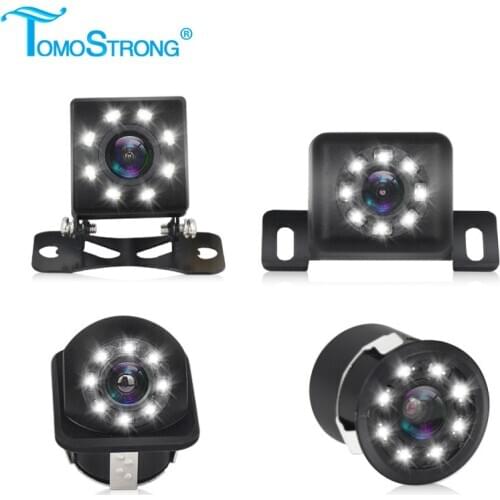 TOMOSTRONG 8 LED Night vision Car rear view camera back up parking reversing camera