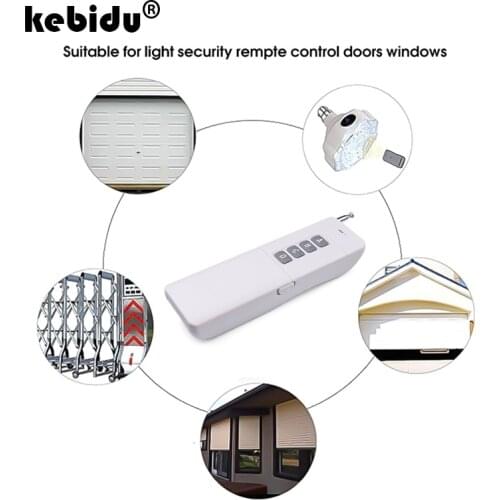 Kebidu Remote Control 1000M 433MHz DC 12V Four Keys Wireless Remote Controller Annunciator with Antenna for Family Car