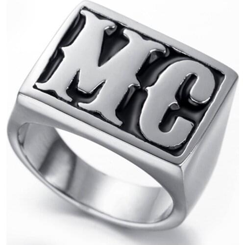 Classic Fashion Mens High Quality Metal Material Ring MC Ring