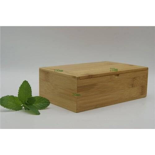 Natural Bamboo Storage Box For Travel ,Utensil ,Kitchen , Straw,Picnic