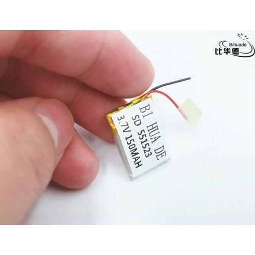 Li-Po 3.7V,150mAH,[551523] PLIB; polymer lithium ion / Li-ion battery for GPS,mp3,mp4,mp5,dvd,,model toy