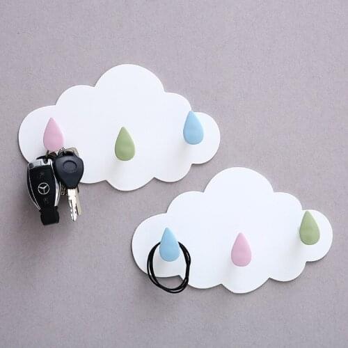 1Pcs large Cloud shape Wall Hooks For Hanging On The Wall Hat Clothes Coat Hanger Towel Holder Door Hook Bathroom Storage Rack
