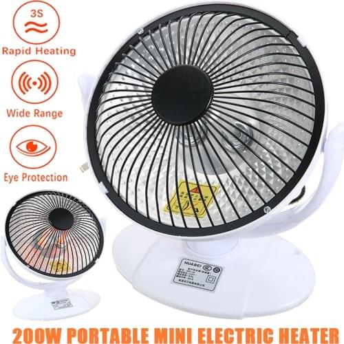 New 6" 200W Mini Electric Heater Fan Winter Air Warmer Silent Desk Home Office Portable Household Appliances