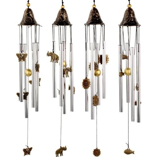 Wholesale Promotion Wind Chime Home Garden Outdoor Pendant Multistyle Copper Tube Wind Chimes Living Room Door Decoration Crafts