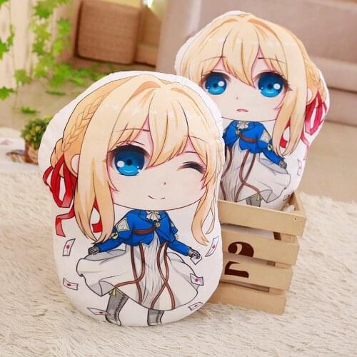 Anime Two Dimensions Anime Manga Peripheral Violet Evergarden Pillow Cushion Cartoon Violet Plushies Dolls Stuffed Plush Toy