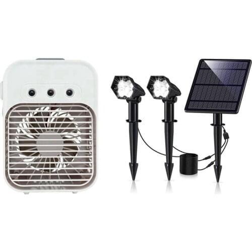 Portable Air Conditioner, Personal Air Cooler & Solar Pathway Lights Outdoor 10LED Solar Light Waterproof