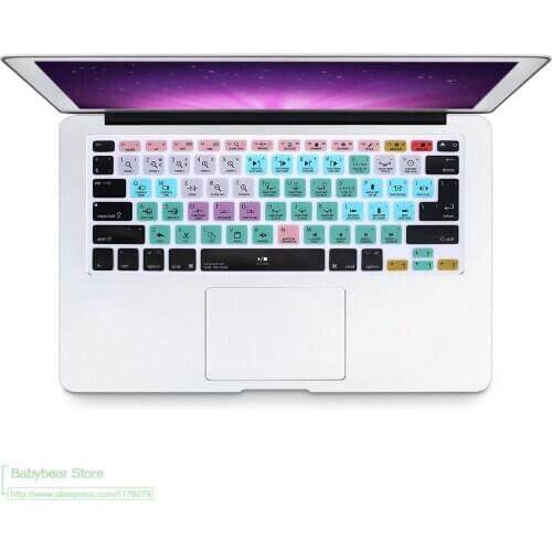Silicone Skin Keyboard Cover Avid Pro Tools Functional Shortcuts For Old Macbook Pro 13 15 Euro Eu Us For Macbook Air 13.3