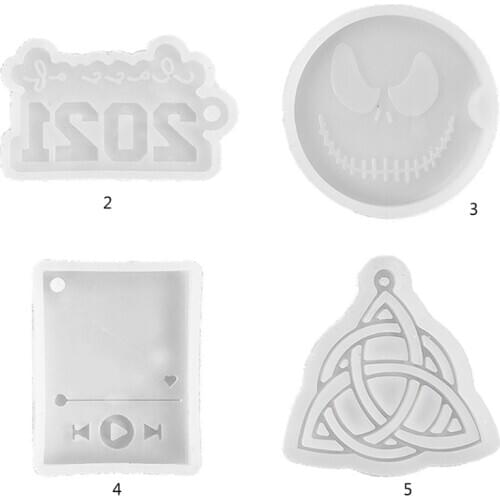 Super Glossy Keychain Crystal Epoxy Resin Mold DIY Crafts Pendant Silicone Mould Crystal Mold Soap Making dropshipping