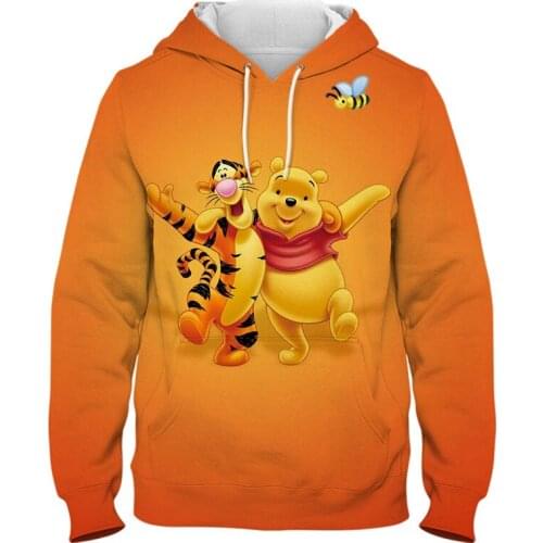 The Many Adventures of Winnie the Pooh Anime Hoodies 3D Print Spring Autumn Men Women Children Oversized Hooded Sweatshirt