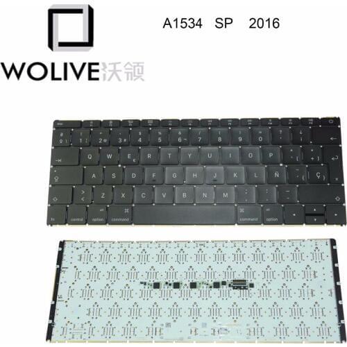 Wolive Genuine SP Spanish keyboard for MacBook Retina 12" A1534 Keyboard 2016 year