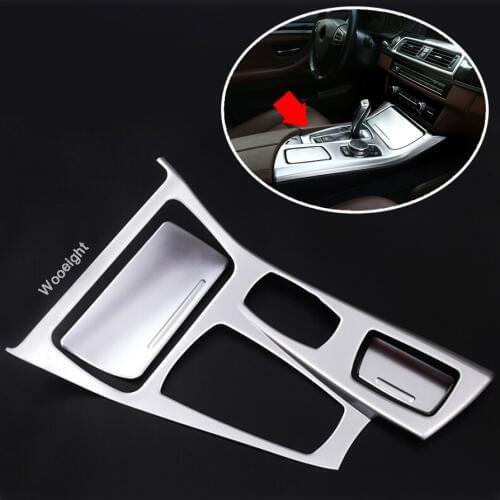 Wooeight 3Pcs ABS Car Styling Interior Center Control Gear Shift Panel Frame Cover Trim Fit for BWM 5 Series 2014 2015 2016 2017