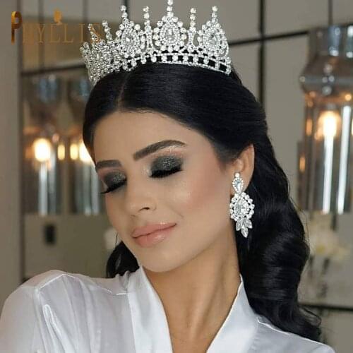 A148 Wholesale Wedding Gift Crown Rhinestone Headband Birthday Party Wedding Tiaras Luxury Women Headpiece Queen Headwear