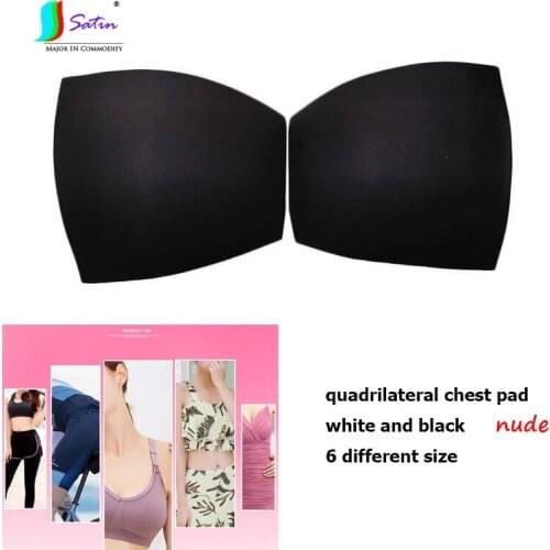 Women Underwear Wedding Dress Skirt Coat Decoration Material white Black Big Size Quadrilateral Chest Pad
