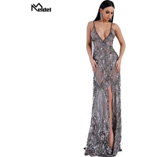 Elegant Evening Dress for Women Long 2019 Mermaid Lace Beads Crystal Sleeved Evening Dress For Prom Evening Dresses Robe De Soir