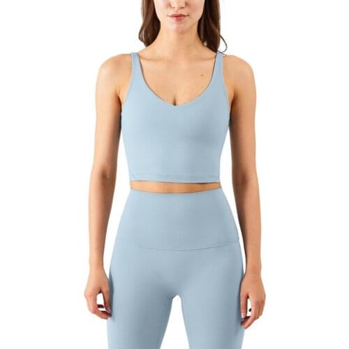 Yoga Vest With Chest Pad Women Sleeveless Beautiful Back Workout Tank Top Running Vest 2021 New Style Gym Shockproof Sports Bra