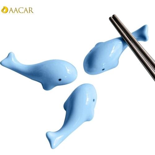 Manicure Art Tool Random Pattern 1Pc Cute Nail Brush Pen Rack Ceramic Stand Holder Animal Dolphin Shape