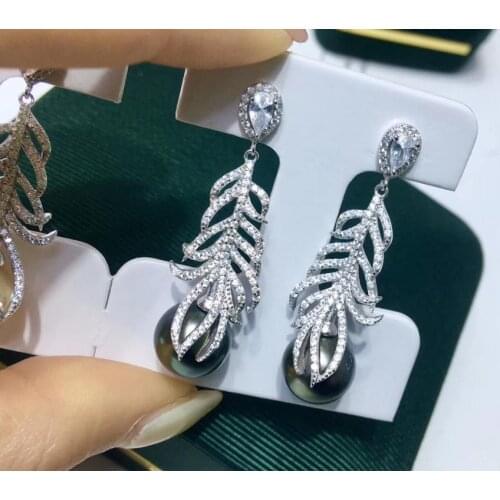 Flower 925 Sterling Silver Earrings Mountings Jewelry Parts Fittings Women Accessories for Pearls Beads Stones Agate Jade