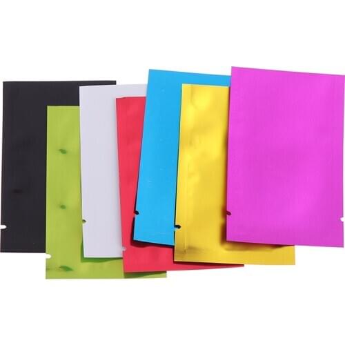 20pcs 6*9CM Colorful Aluminum Foil Bag Mylar Bags Vacuum Sealer Storage Pouches Food Savers Retail Packaging Tool