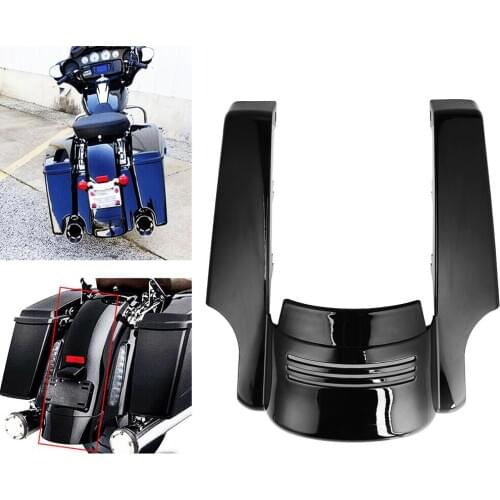 5" Extended Rear Fender Extension Filler For Harley Touring Street Road Glide Bike 2014-2019 Bright black