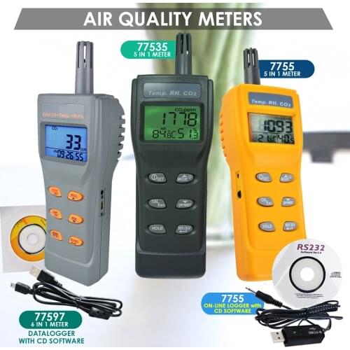 Digital Multi-functional CO2 Carbon Dioxide Gas Analyzer Temperature Humidity RH Tester Monitor Indoor Air Quality Meter