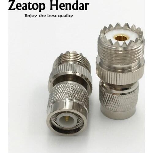 80Pcs Brass UHF SO239 Female Jack to TNC Male Plug RF Straight Coaxial Adapter UHF to TNC Connector for Radio Antenna