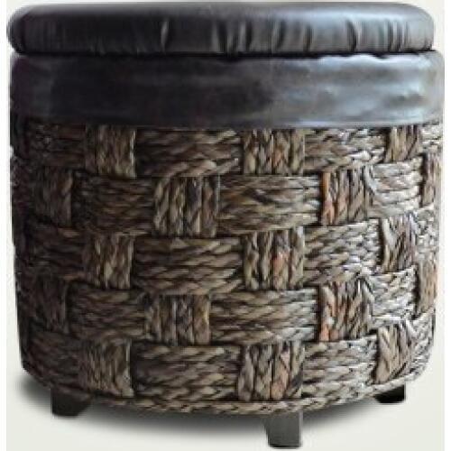 American Large Rattan Storage Stool Can Sit Adult Solid Wood Multifunctional Shoe Bench Sofa Stool Seat