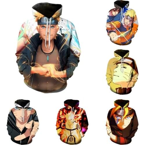 Anime Ninja Cosplay clothing 3D printing hooded Pullover Street casual sportswear for both men and women