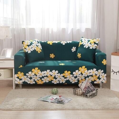 Floral Sofa Cover Elastic Sofa Cover for Living Room Modern Sectional Corner Sofa Slipcover 1/2/3/4-seater