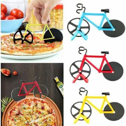 Bike Pizza Cutter Road Bicycle Chopper Slicer Kitchen Tool Stainless Steel Pizza Peal Baking Accessories Pizza Spatula
