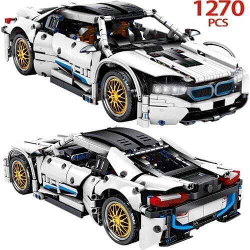 City Creator Technical Racing Car Super Mechanical MOC Model Bricks Vehicle Building Blocks Toys For Children Xmas Gifts