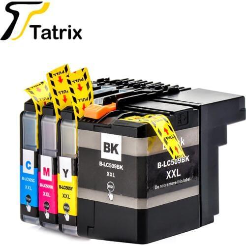 Tatrix 4PK For Brother LC509 LC505 Ink Cartridge For Brother DCP-J100 DCP-J105 MFC-J200 Printer