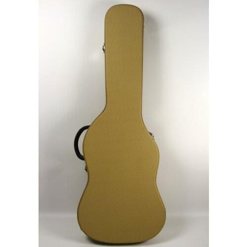 Yellow stripe electric guitar shape box can be customized