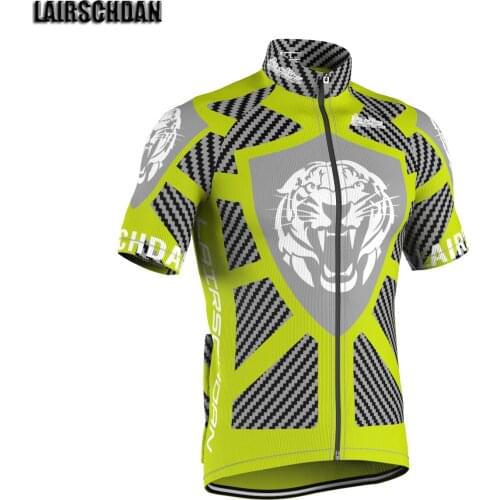 LairschDan 2021 Mens Green Cycling Jersey Tops Summer MTB Bike Jersey Pro Bicycle Shirt Breathable Cycling Clothing Riding Wear