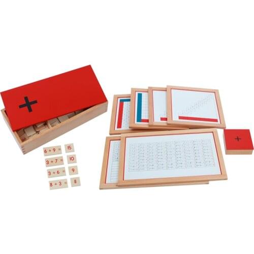 Montessori Mathematics Materials Addition Equations And Sums Box W/ Addition Working Charts Equipment to Learn Addition Math Toy