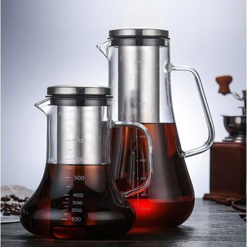 700ml1200ml Coffee Pots Heat Resistant Glass Coffee Pot Brewer 3Cups Counted Hot Brewer Coffee Pot Barista Percolator