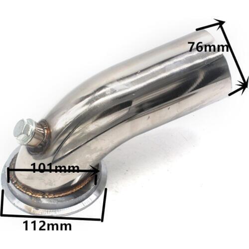 Stainless Turbo Exhaust Downpipe w/ HX Hy35 V-band Flange Clamp for 4.375" Turbo