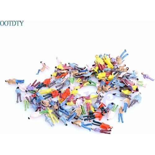 New 1:100 Building Layout Model People Train HO Scale Painted Figure Passenger #330