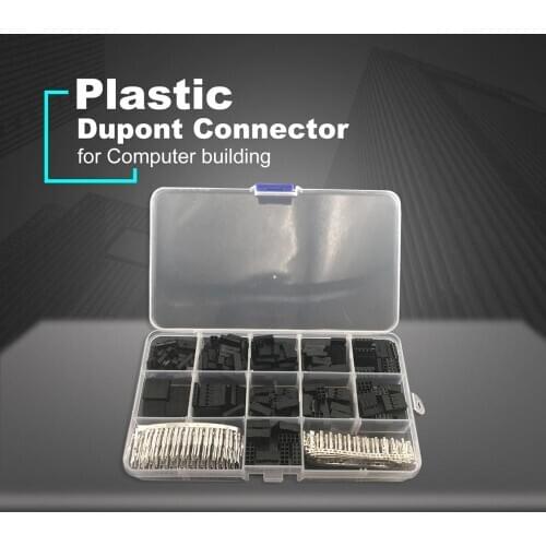 620pcs Dupont Connector 2.54mm Dupont Cable Jumper Wire Pin Header Housing Kit Male Crimp Pins+Female Pin Terminal Connector