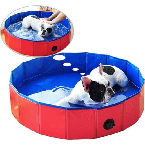 Foldable Swimming Dog Pool Pet PVC Washing Pond Bath Tub Large Small Dog Swimming House Bed Folding Summer Pool For Dogs Kids
