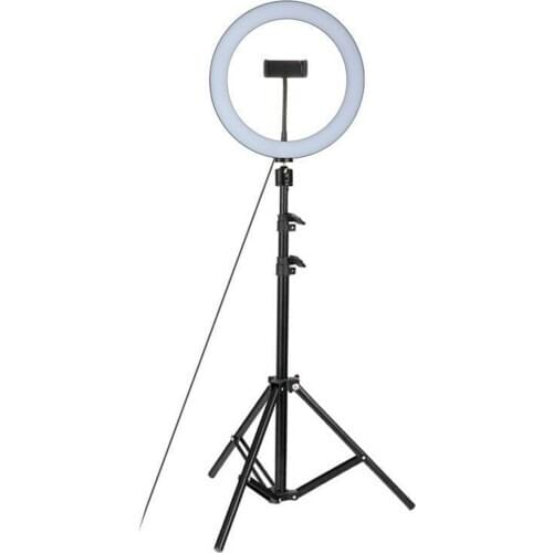 10inch LED Selfie Ring Light Dimmable LED Ring Lamp With Phone Holder Foldable Tripod For Makeup Studio Live Photography Light