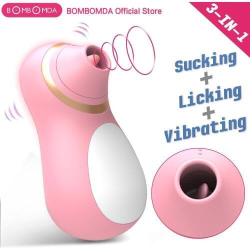 Vagina Sucking Vibrator Clit Sucker Clitoris Stimulator Sex Licking Blowjob Tongue Vibrating Sex Toys for Women Sexual Wellness