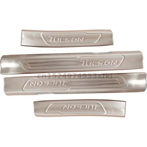 For Hyundai Tucson 2015-2020 4pcs/set High-quality stainless steel Door Sill Cover Welcome Pedal Trim Car-styling Accessories