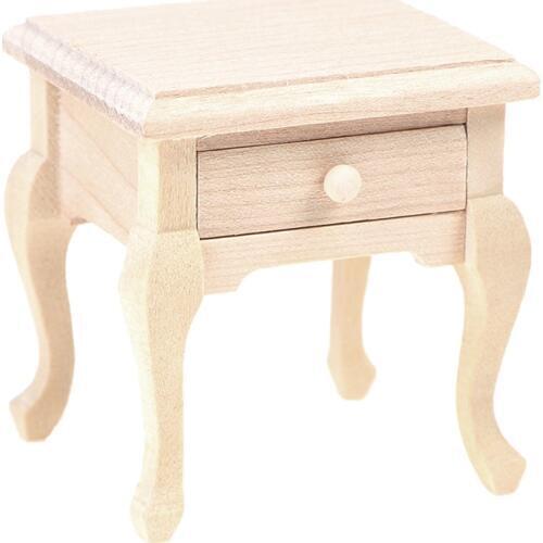 1/12 Dollhouse Miniature Wooden Bedroom Bedside Cabinet Furniture Accessories