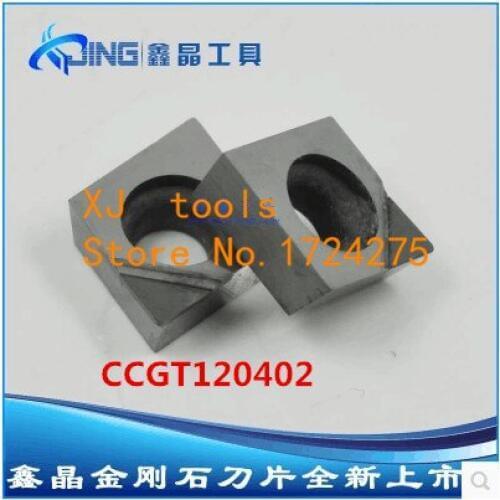 2PCS CCGT120402/CCGT120404/CCGT120408 PCD Inserts ,CNC PCD Diamond insert For Lathe Tools Inserts For SCLCR/SCFCR/SCKCR