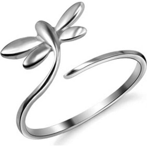 925 sv dragonfly opening ring tail ring lovely sv jewelry birthday present for his girlfriend