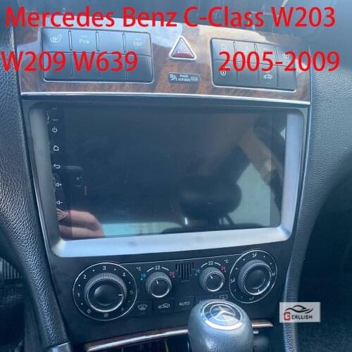 For Mercedes Benz C-Class W203 W209 W639 2005 - 2009 C200 C230 C240 C320 C350 CLK Android Auto Autoradio Carplay Car Radio 1 Din
