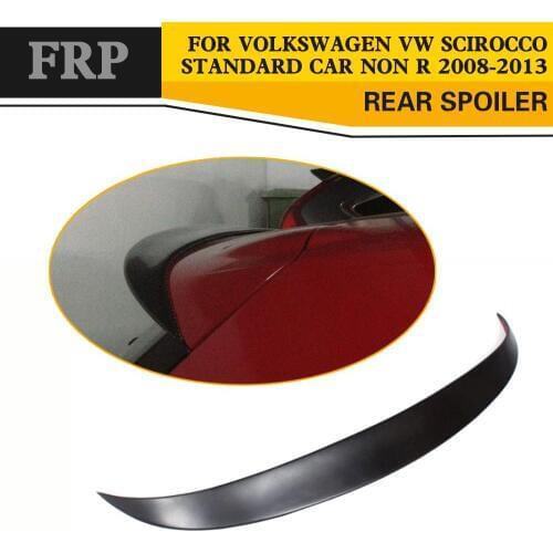 Car Styling FRP Auto Rear Wing Spoiler Lip For Volkswagen VW Scirocco Standard Bumper 2008-2013